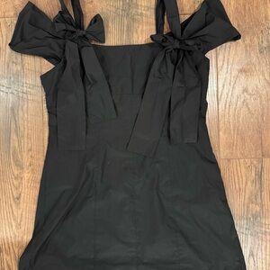 Kimchi Blue Black Dress with Bow Accents